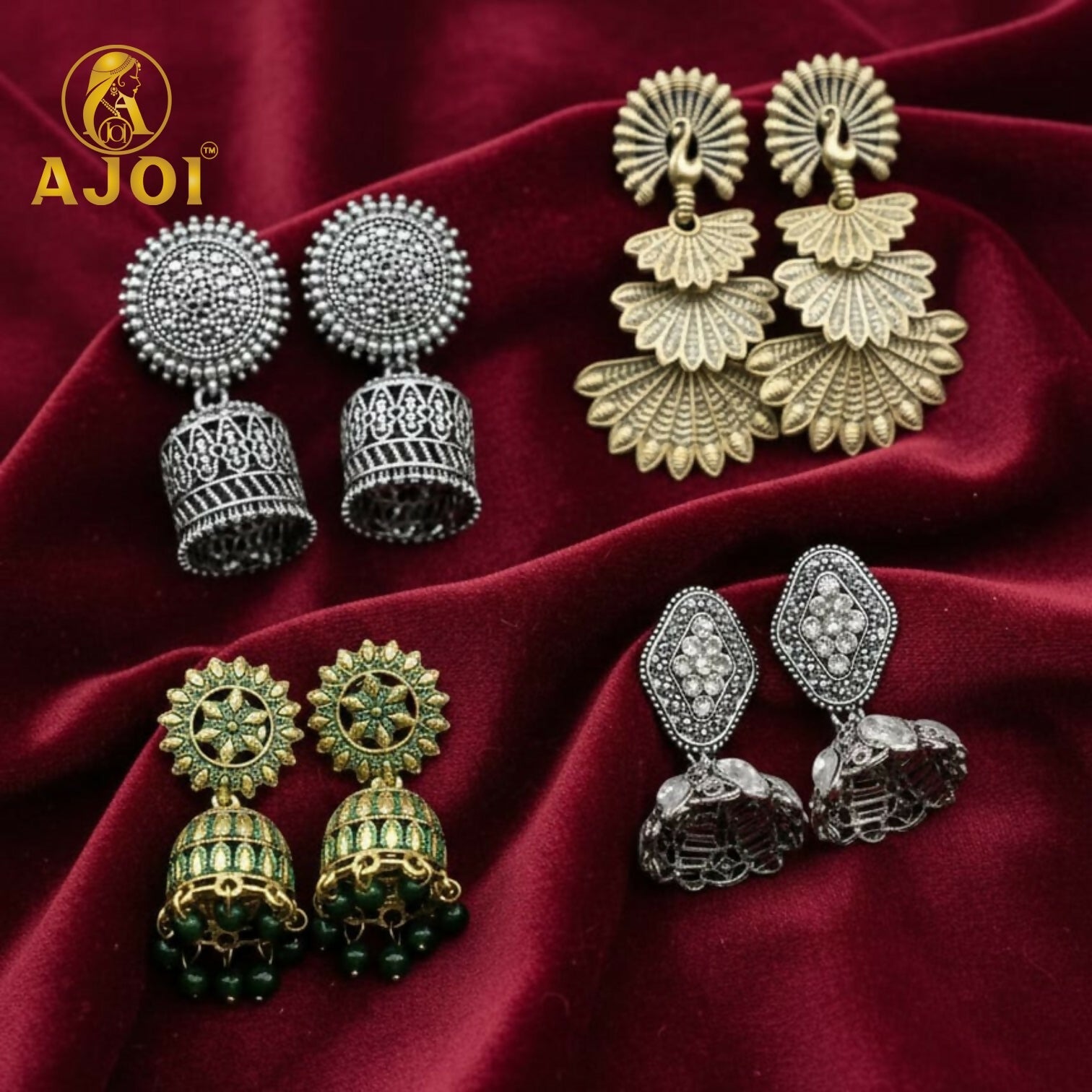 Royal Fusion Statement Earrings – Heritage & Contemporary Blend