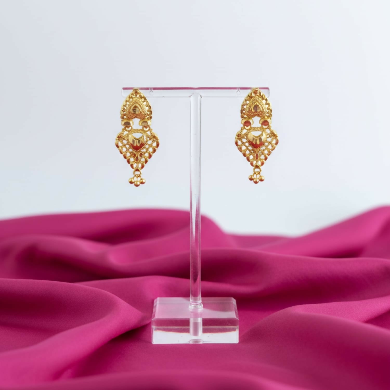 Gold Tone Jhumka Earrings – Traditional & Modern Fusion Design