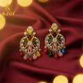 Multicolor Teardrop Hanging Earrings – Handcrafted Statement Jewelry