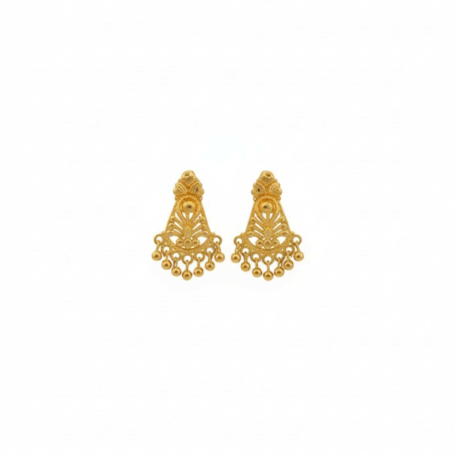 Golden Jhumka Earrings – Elegant Traditional Indian Jewellery