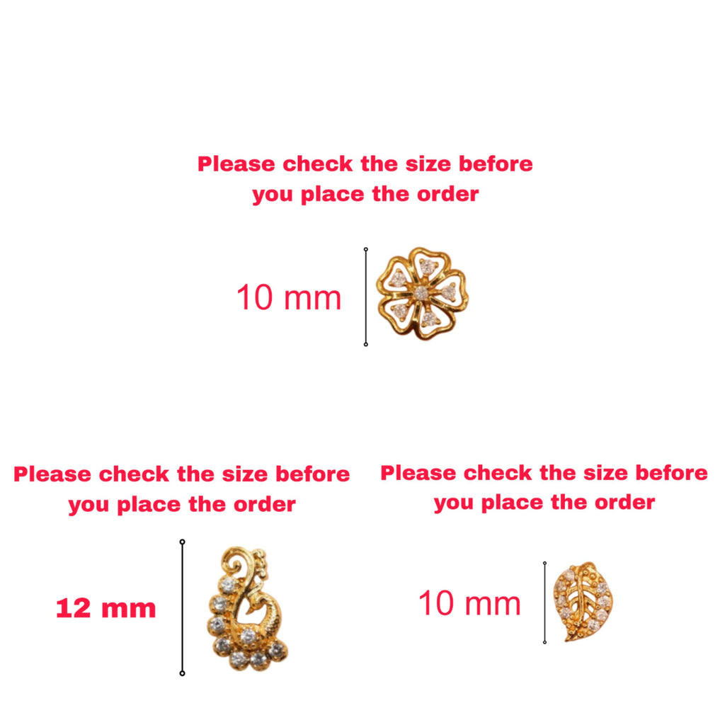 Gold Plated Stud Earrings Set – Elegant Combo for Women & Girls