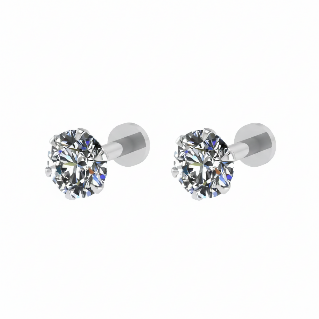 Silver Plated Flat Back Stud Earrings – Comfortable Everyday Wear