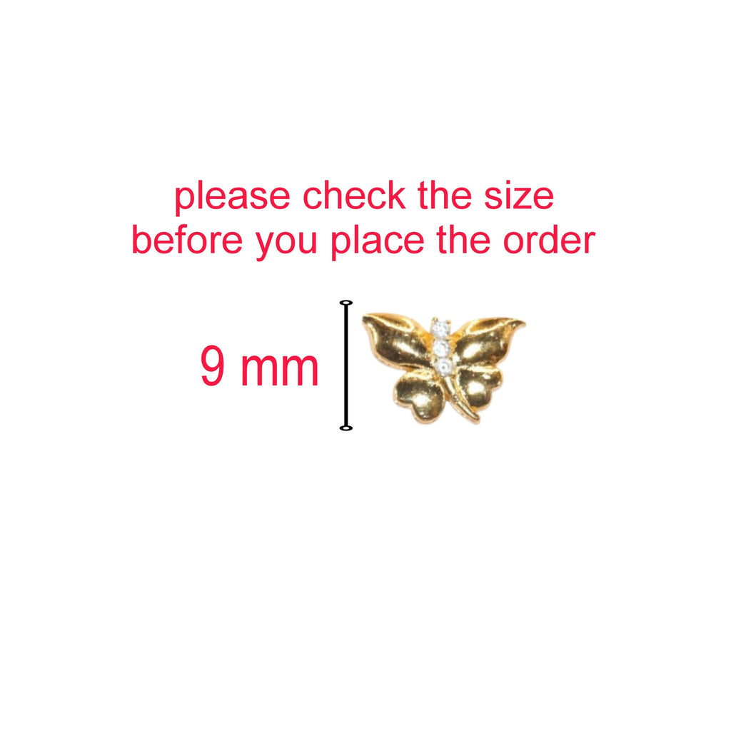 Gold Butterfly Stud Earrings – Dainty & Elegant for Women
