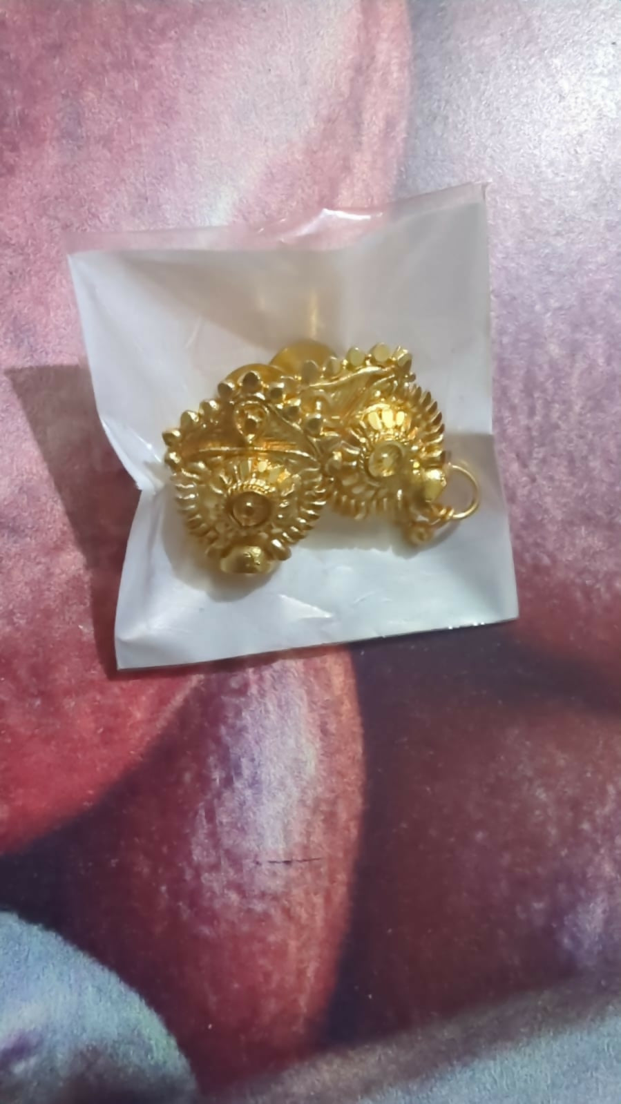 Golden Jhumka Earrings – Lightweight Traditional Jewellery for Women