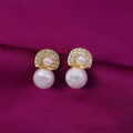 Crystal & Pearl Drop Earrings – Gold Plated Elegant Statement