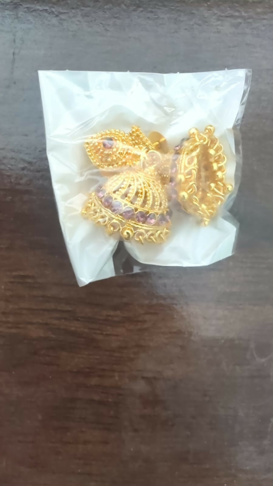 Golden Jhumka Earrings – Elegant Wedding & Festive Jewelry