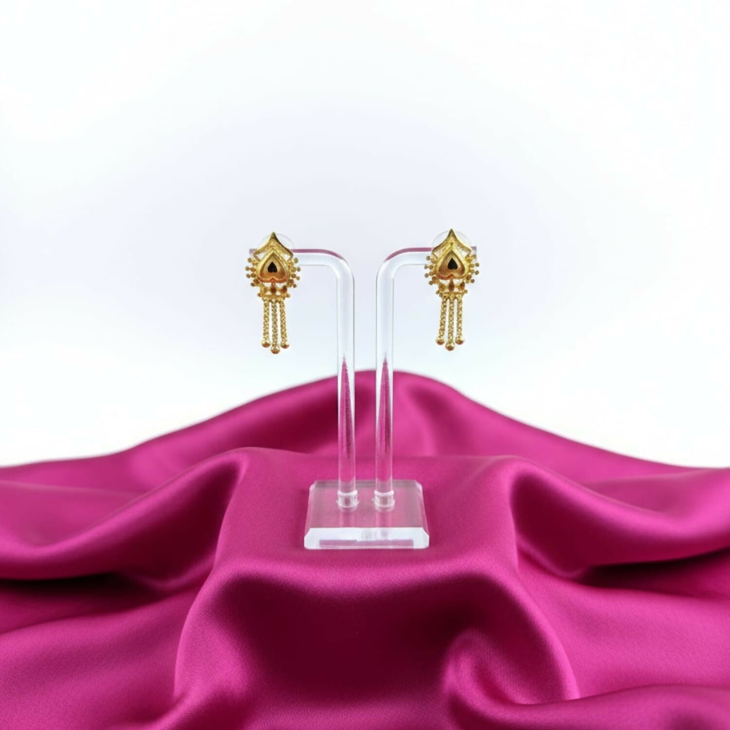 Gold-Plated Jhumka Earrings – Traditional Elegant Ethnic Jewelry