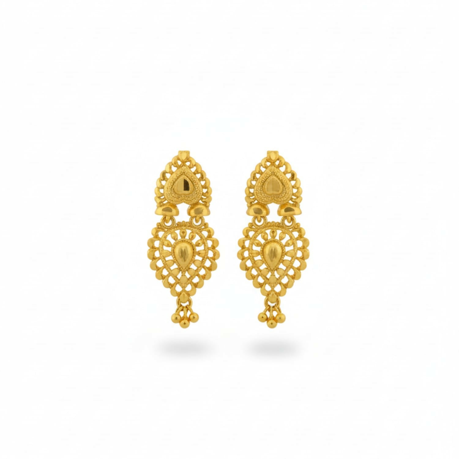 Golden Jhumki Earrings – Elegant Wedding Statement Jewellery