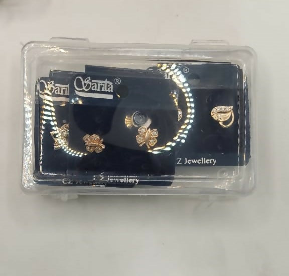 Gold Butterfly Stud Earrings Combo Pack – Elegant Heart & Butterfly Design