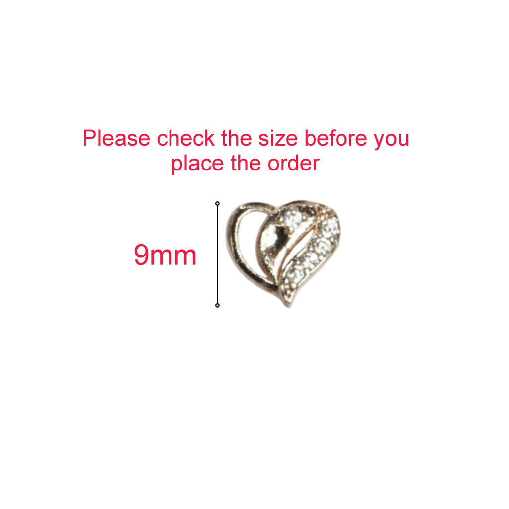 Rose Gold Heart Stud Earrings – Elegant Simulated Diamond Sparkle