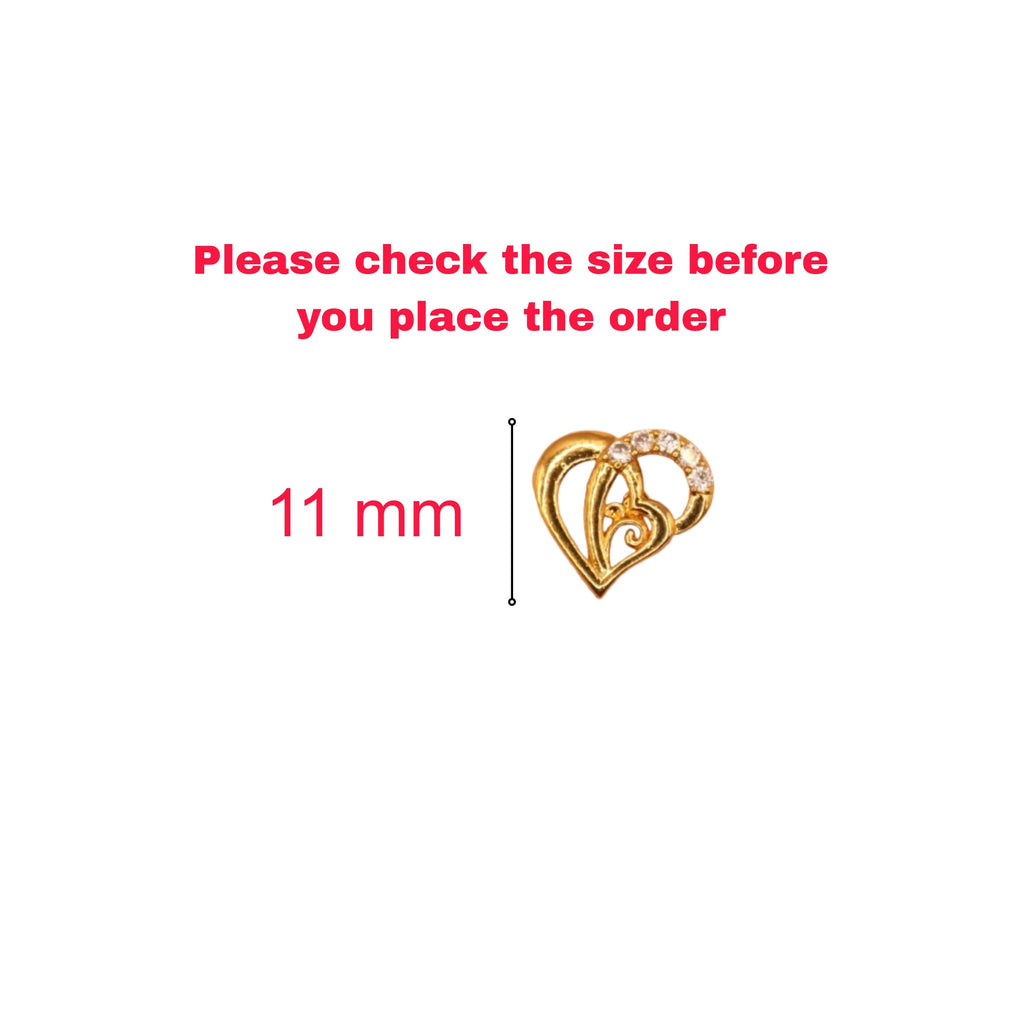 Interlocking Heart Stud Earrings – Elegant Gold Plated Design
