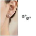 Silver Plated Flat Back Stud Earrings – Comfortable Everyday Wear