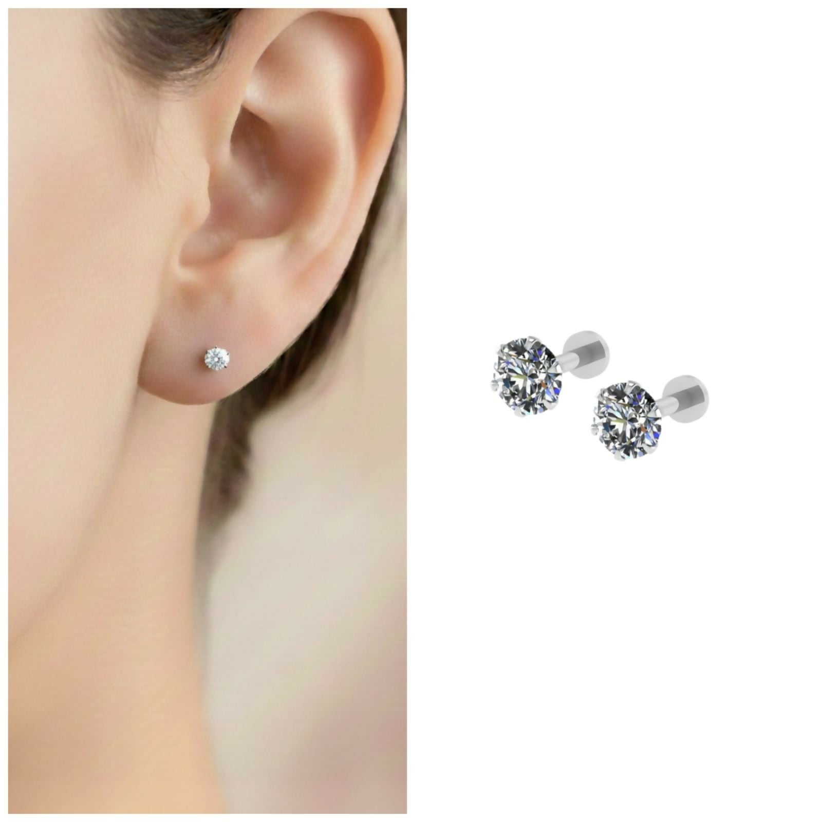 Silver Plated Flat Back Stud Earrings – Comfortable Everyday Wear