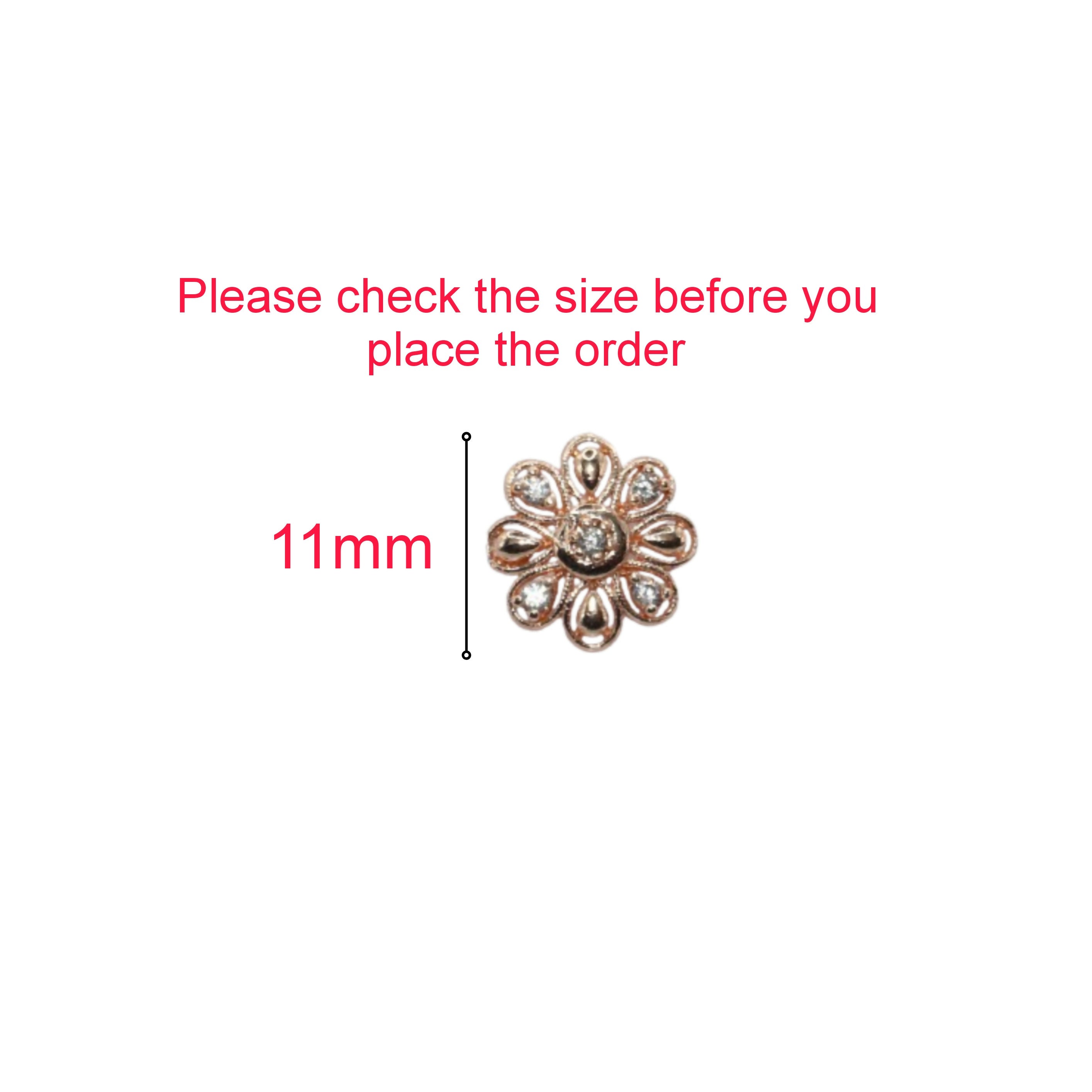 Rose Gold Diamond Flower Stud Earrings – Elegant Floral Sparkle