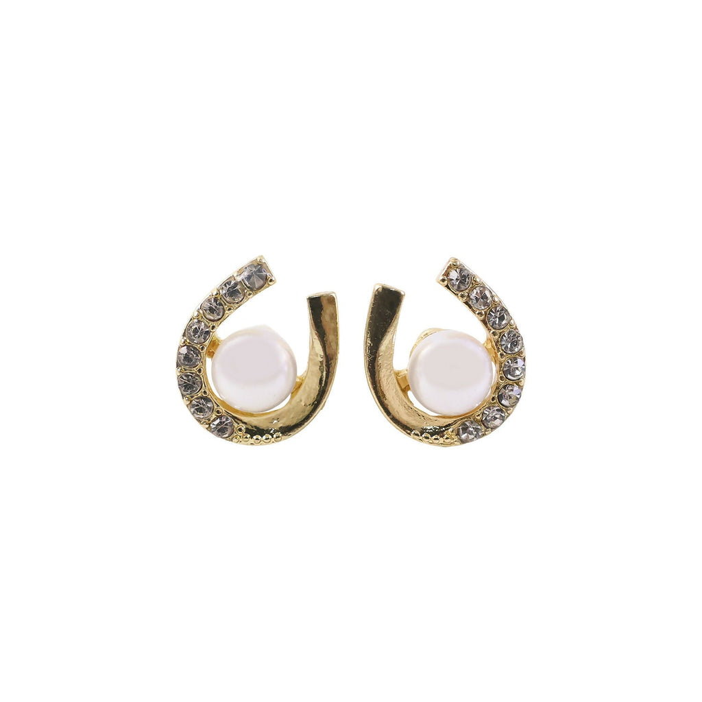 Pearl U-Shape Stud Earrings – Korean Style Elegant Fashion Jewelry