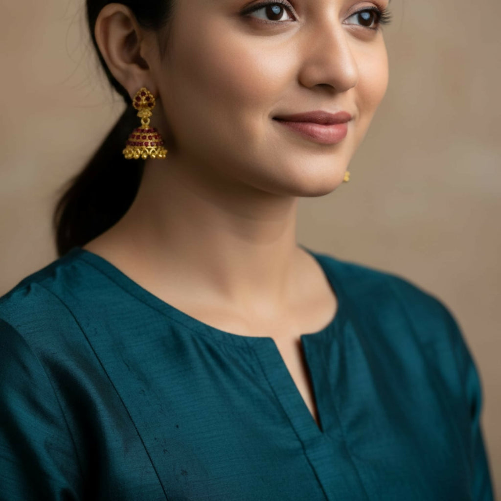 Gold Plated Jhumki Earrings – Elegant Party & Function Wear