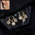 Opal Hoop Earrings – Gold Plated & Lightweight for Women