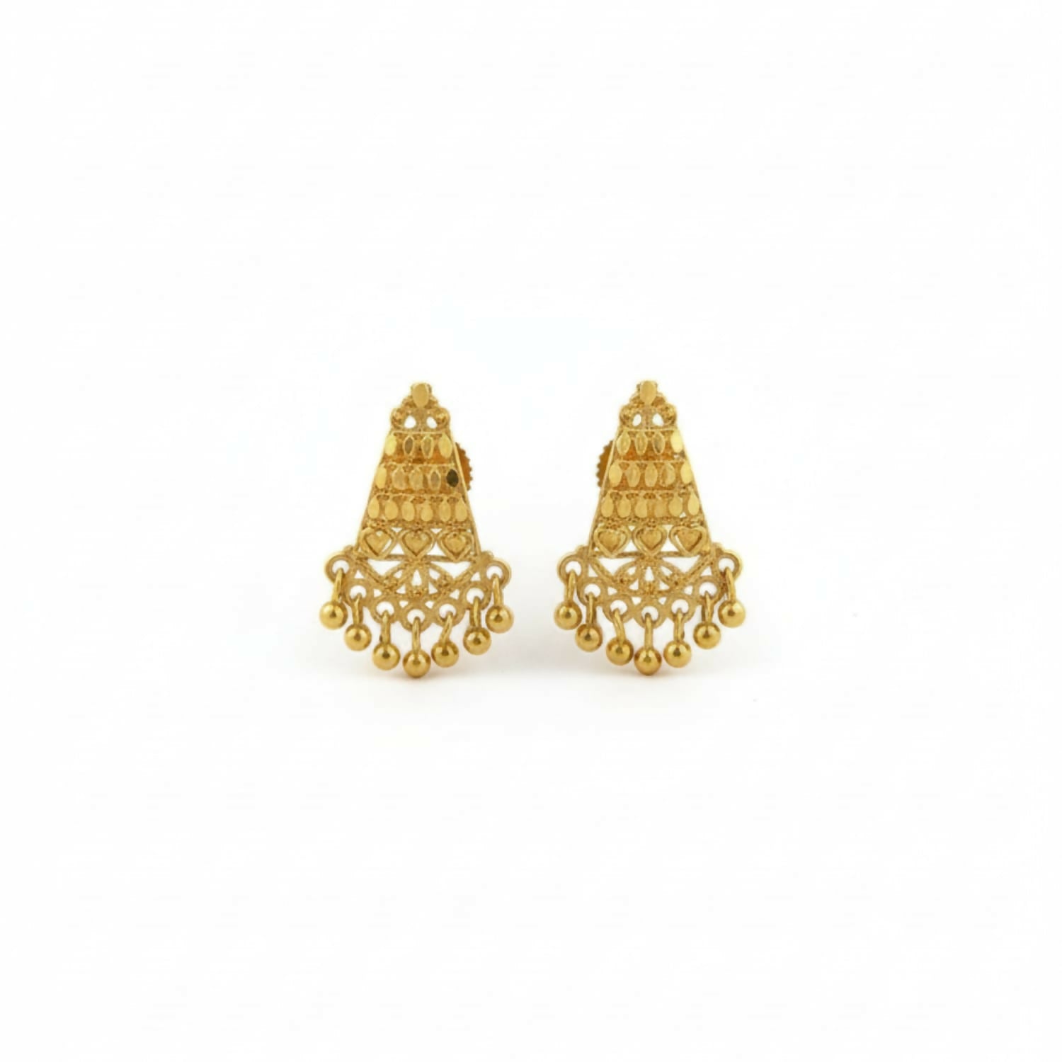 Gold Tone Jhumka Earrings – Traditional Designer Jewellery