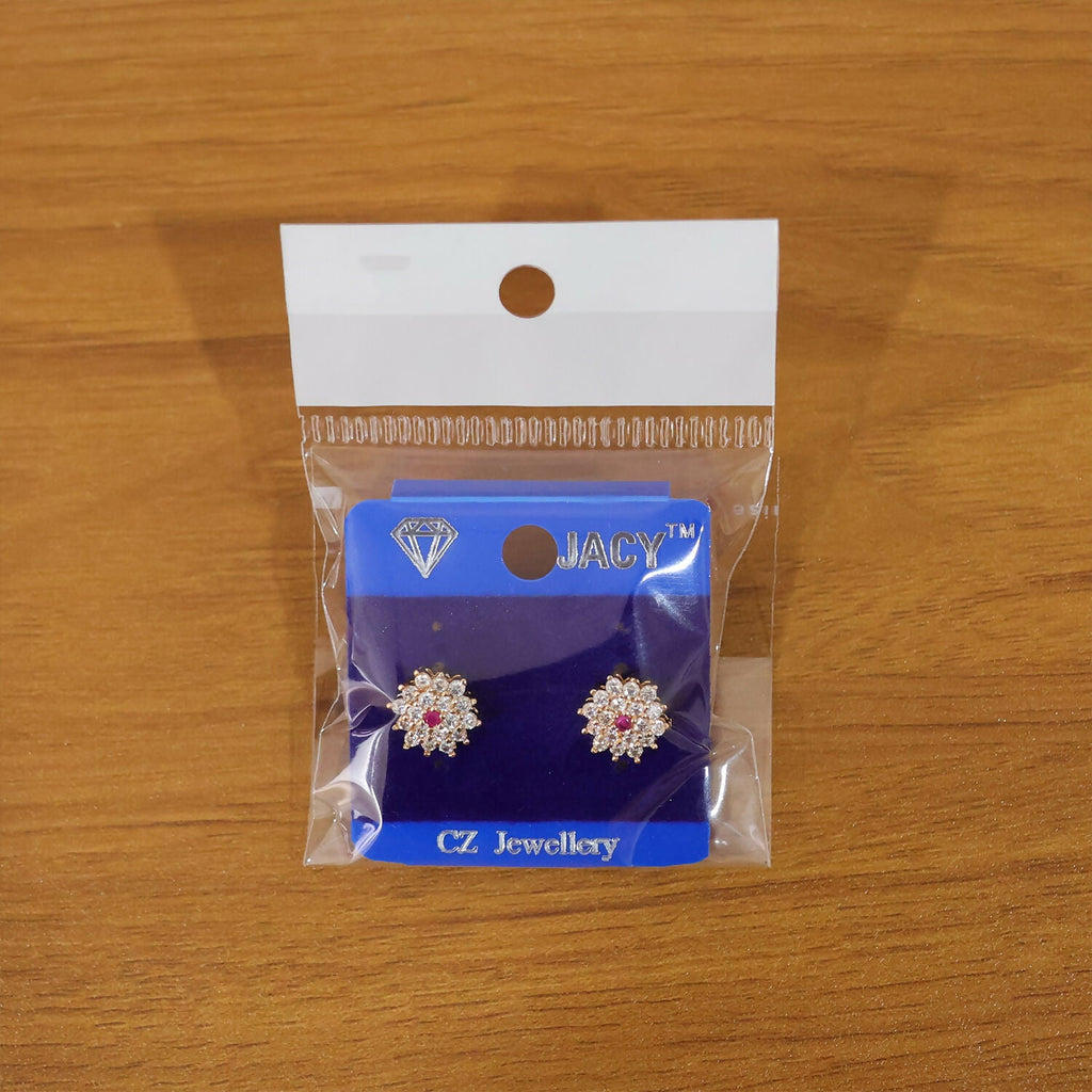 CZ Stud Earrings – Elegant Floral Design for Daily & Party Wear