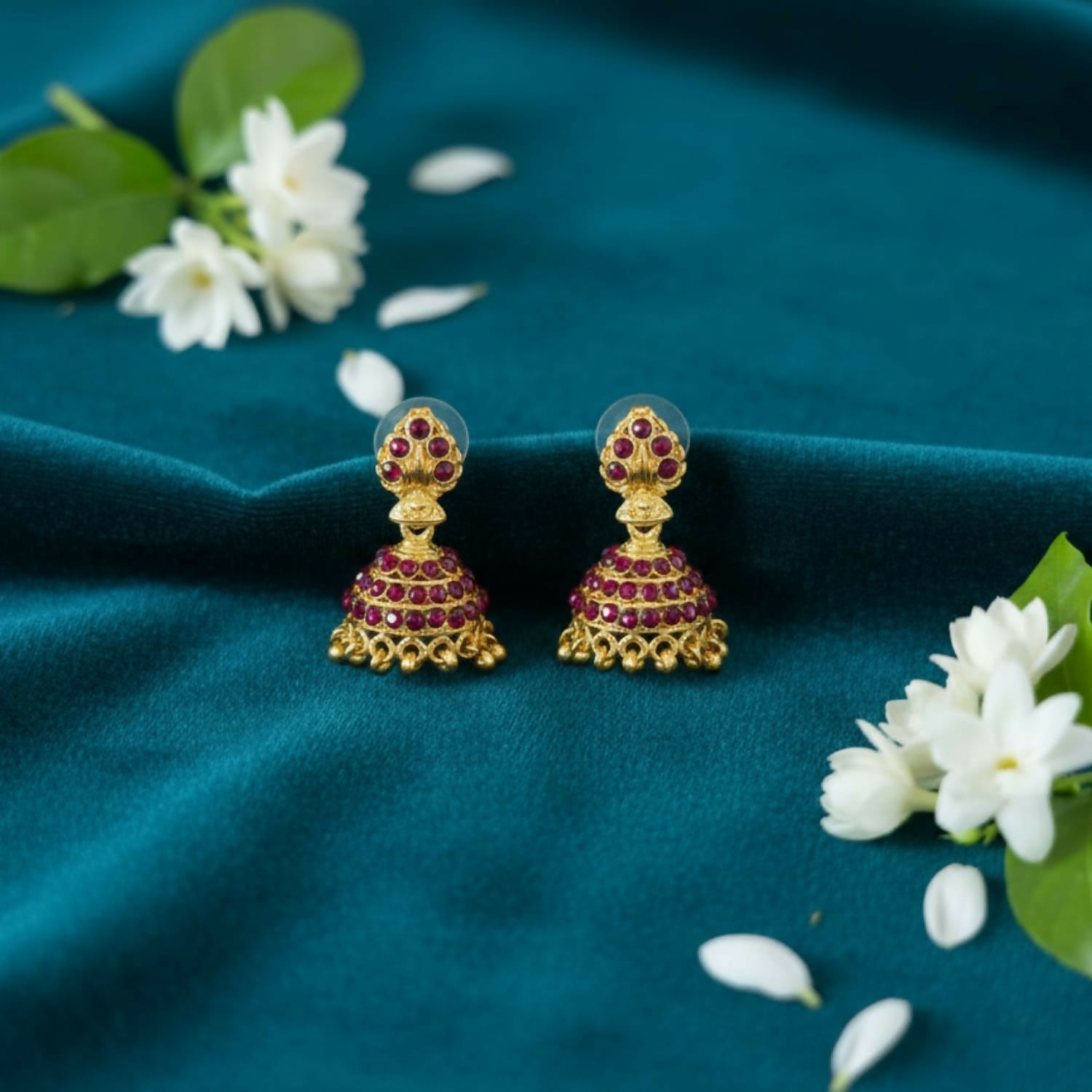 Gold Plated Jhumki Earrings – Elegant Party & Function Wear
