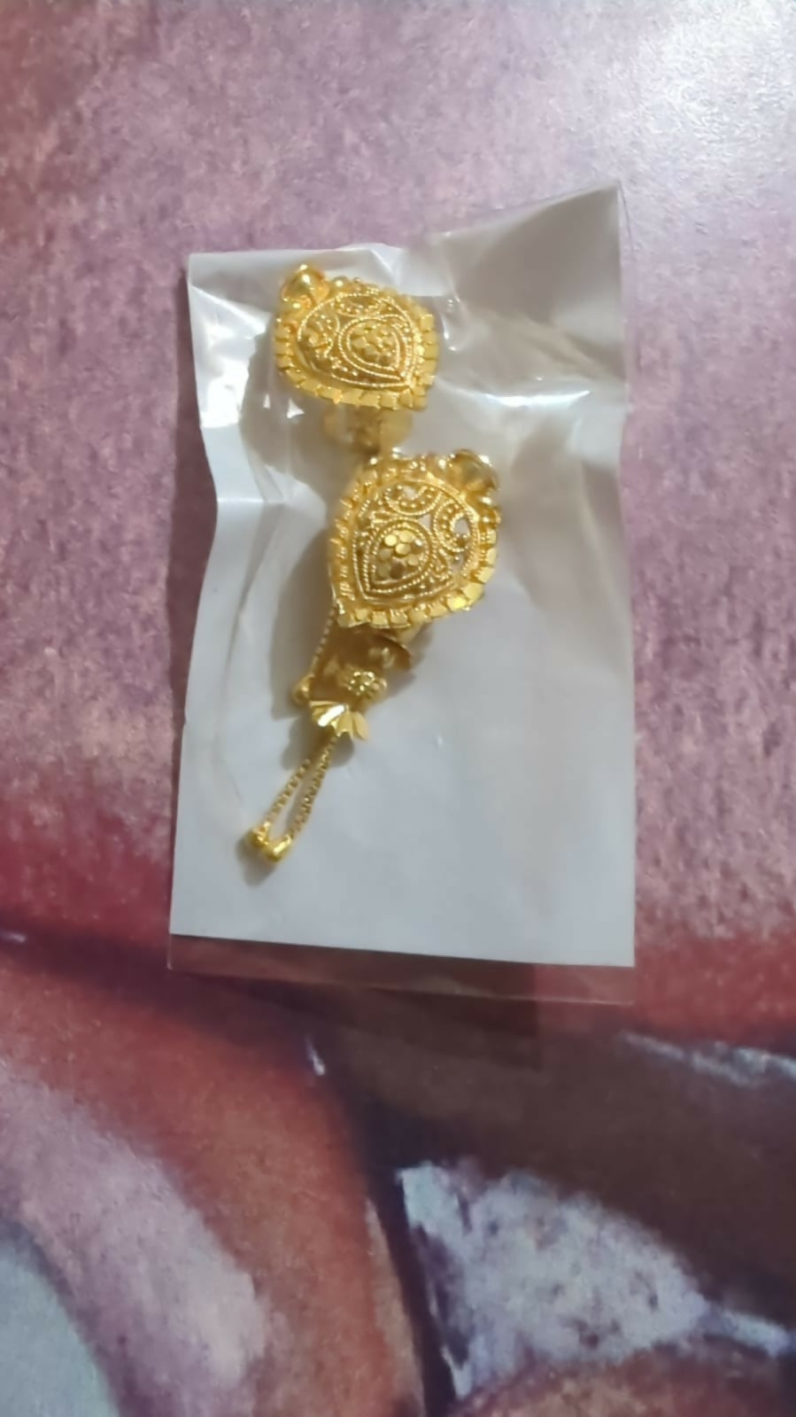 Gold-Plated Jhumka Earrings – Lightweight Traditional Enamel Jewelry