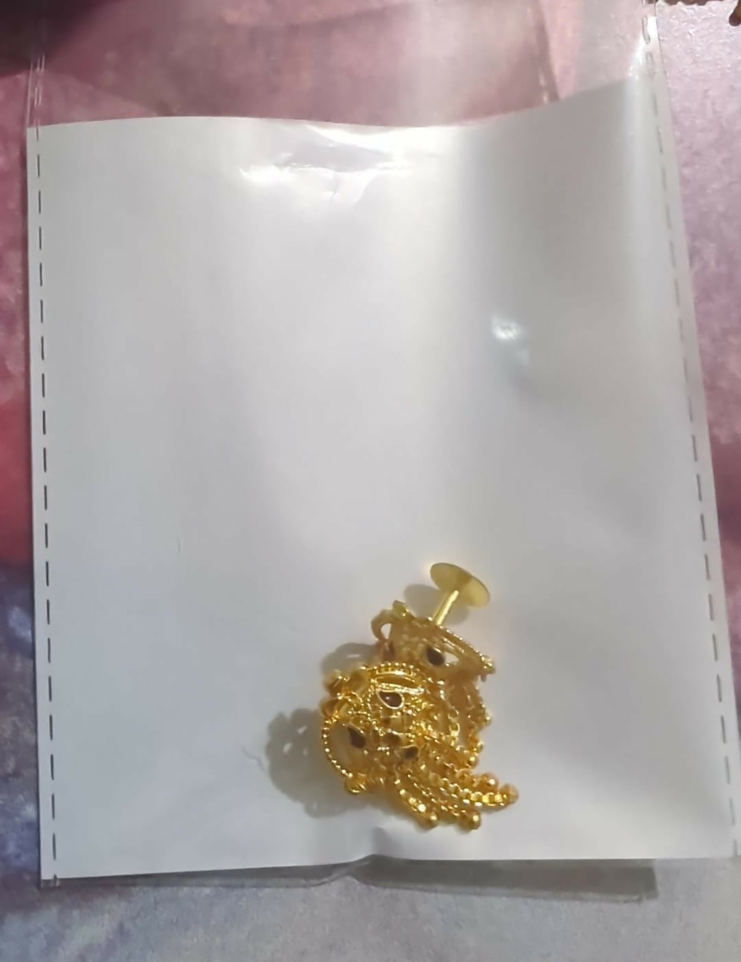 Gold-Plated Jhumka Earrings – Traditional Elegance & Lightweight Comfort
