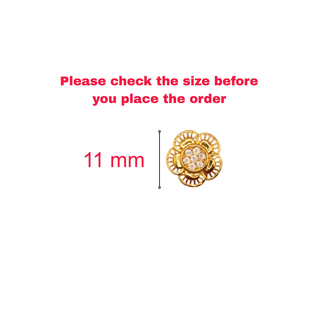 Gold-Plated Layered Flower Stud Earrings – Elegant Daily Wear