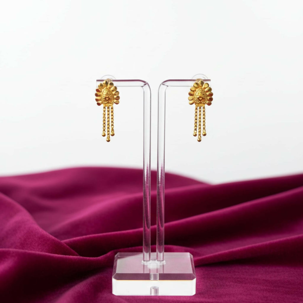 Golden Jhumka Earrings for Women – Traditional Stylish Gift