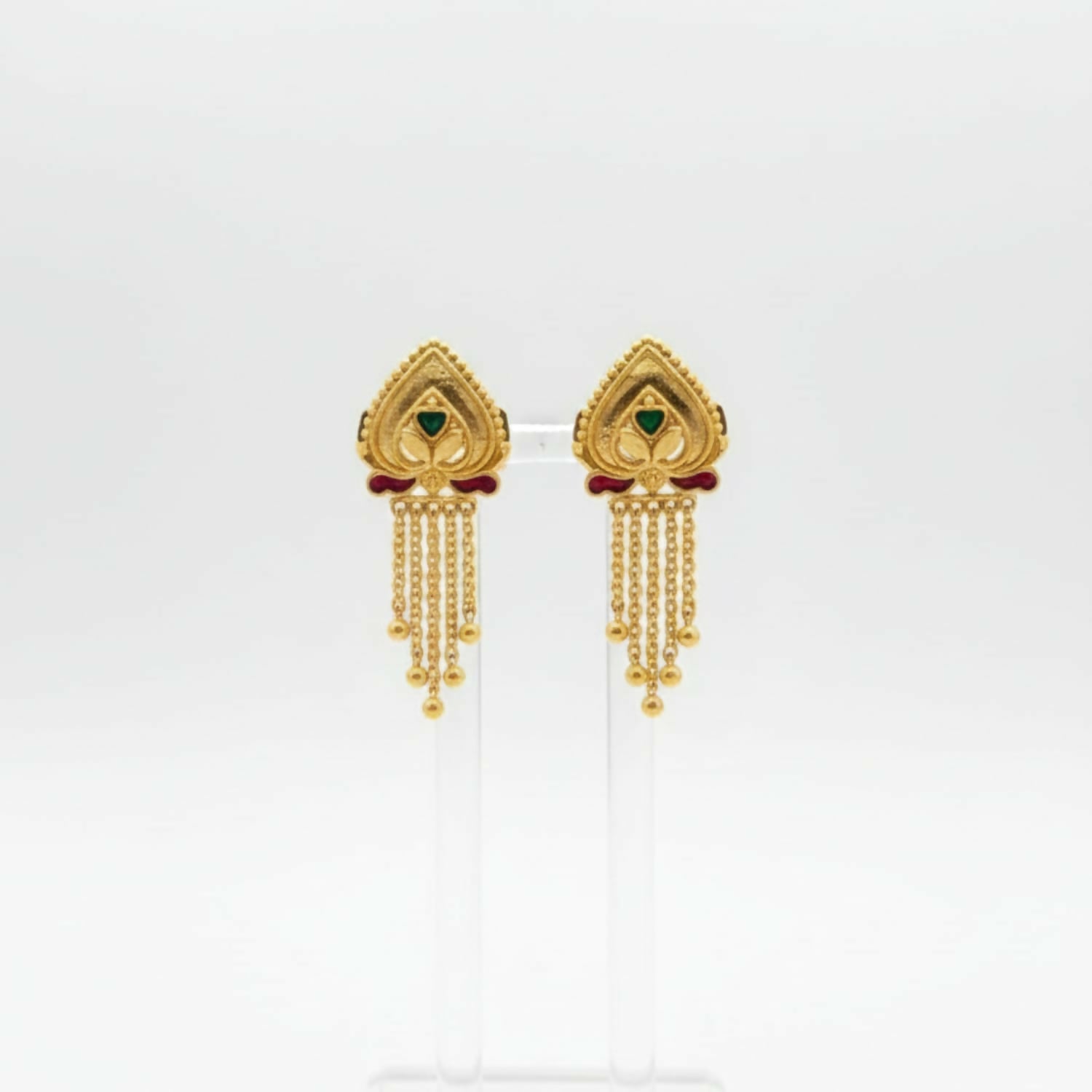Golden Jhumka Earrings – Traditional Elegant Fancy Jewellery Gift