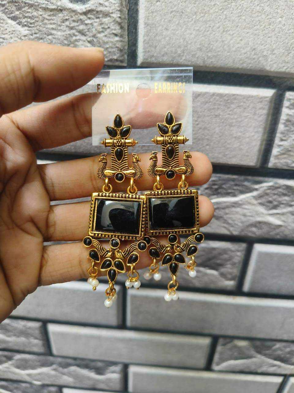 Traditional Pearl Drop Earrings – Elegant Ethnic Jewellery for Weddings