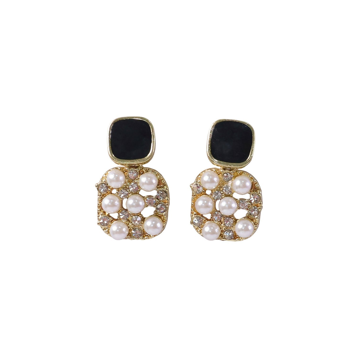Korean Style Bow Pearl Earrings – Elegant Lightweight Drop Design