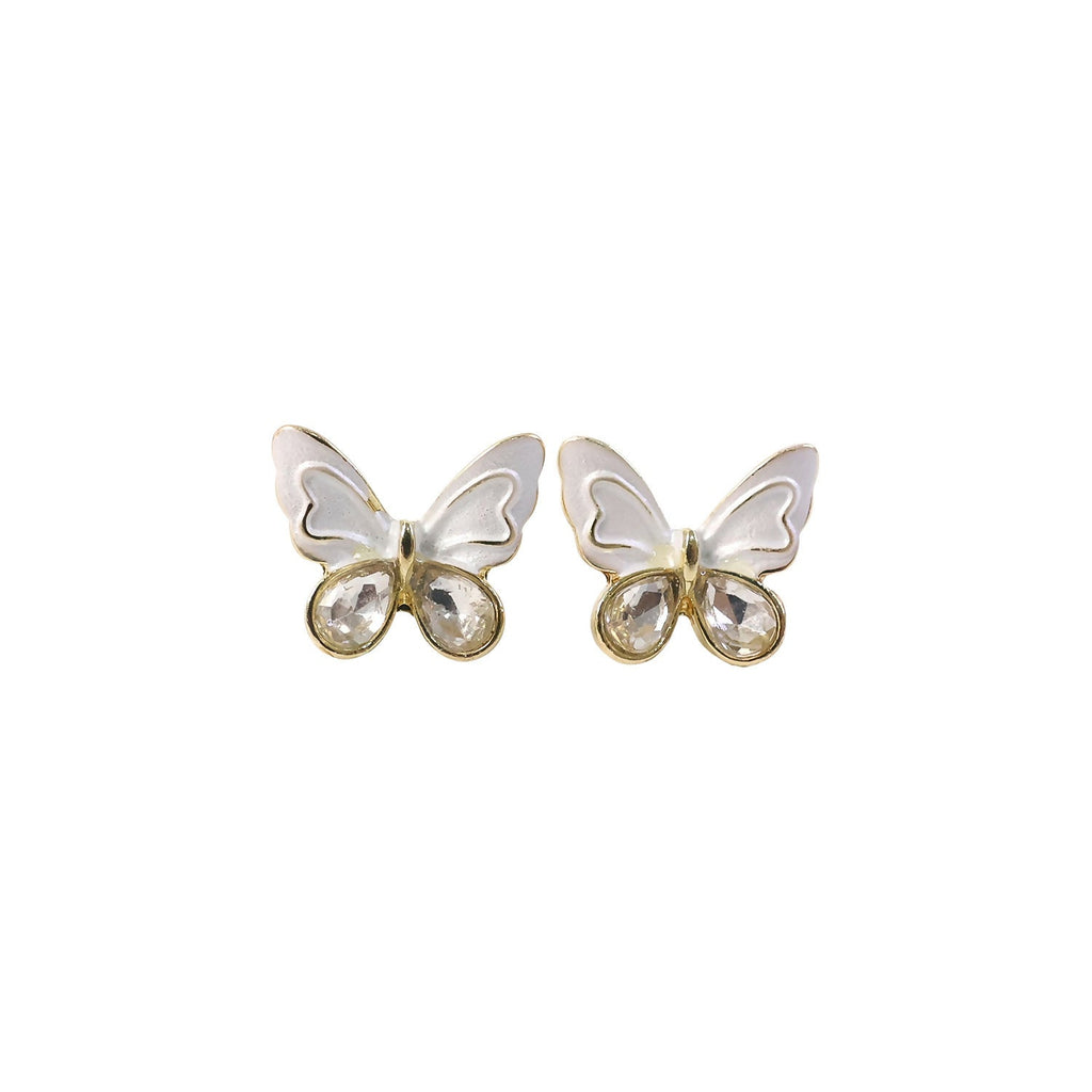 Butterfly Stud Earrings – Elegant Crystal Design for Women