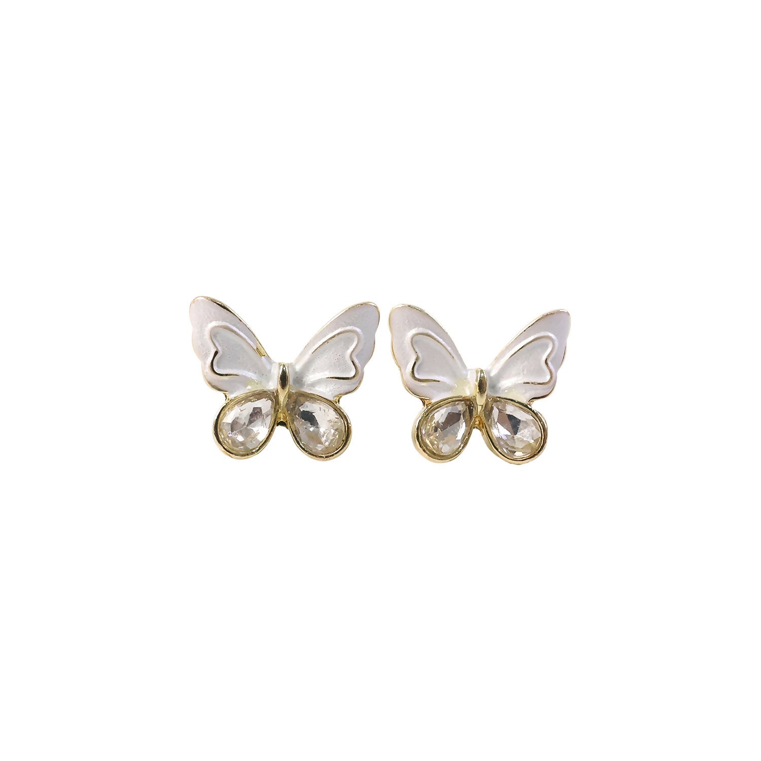 Butterfly Stud Earrings – Elegant Crystal Design for Women