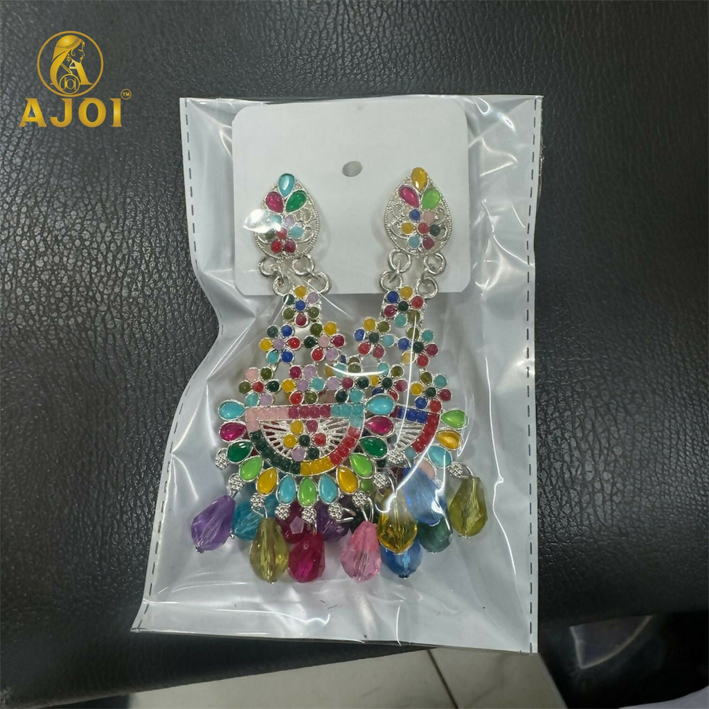 Colorful Meenakari Drop Earrings – Vibrant Festival Jewelry
