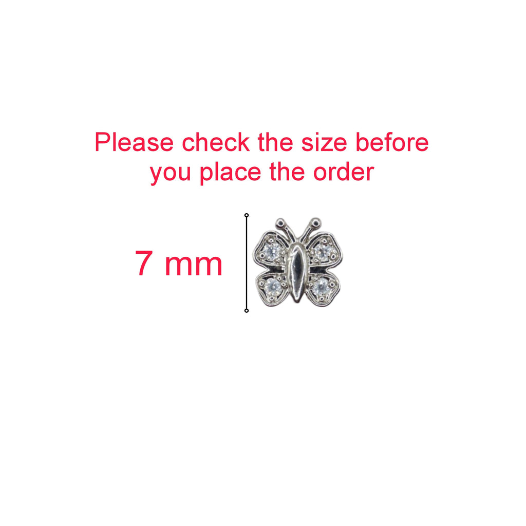 Diamond Butterfly Stud Earrings – Elegant Sterling Silver Jewelry