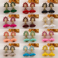 Oxidized Jhumka Earrings – Small Vibrant Combo for Women & Girls