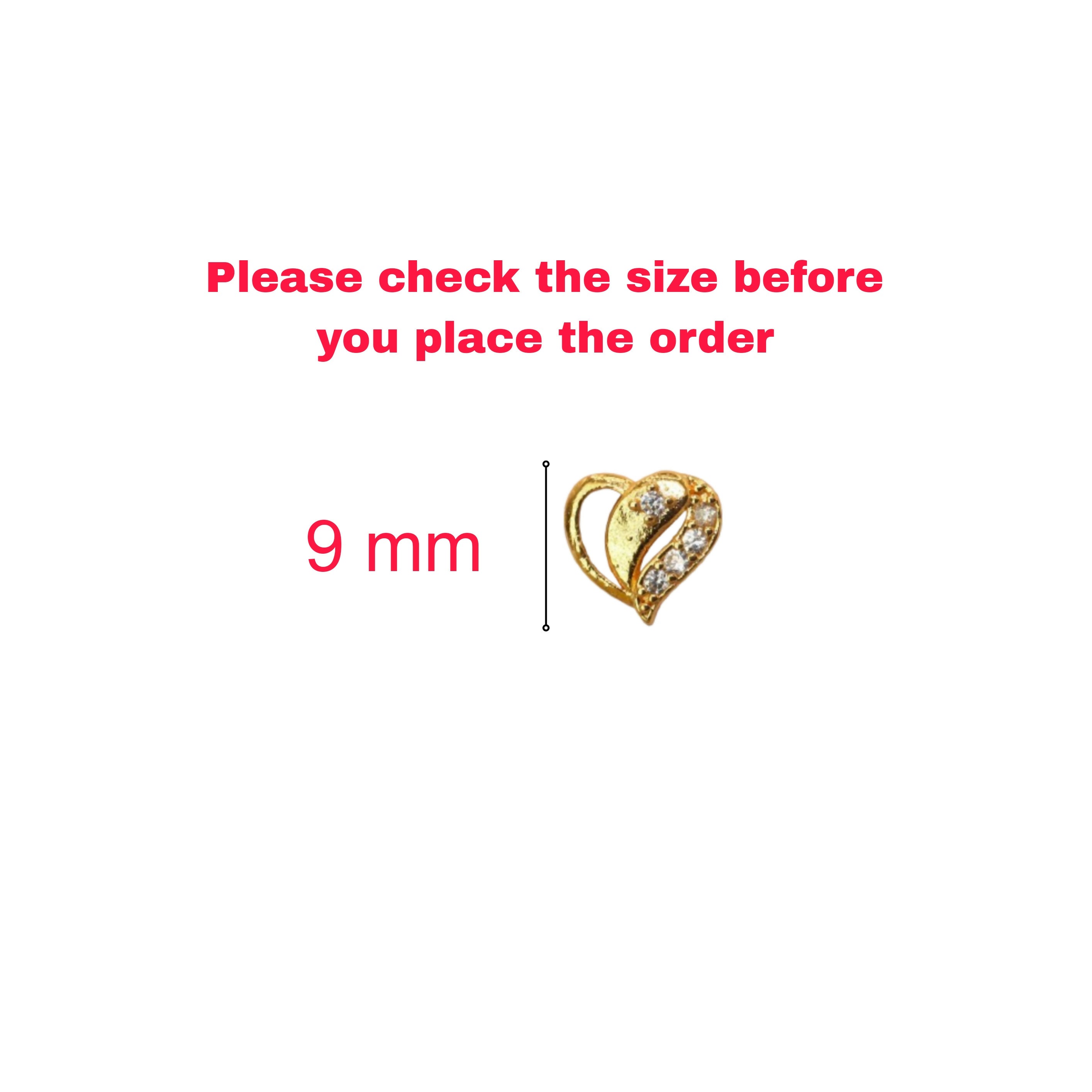 Gold Heart Stud Earrings – Dainty Elegant Sparkle for Women
