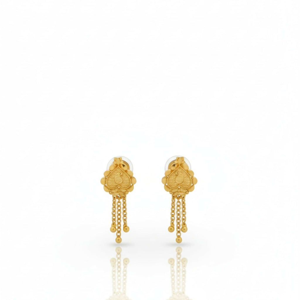 Golden Jhumka Earrings – Elegant Traditional Jewelry for Women