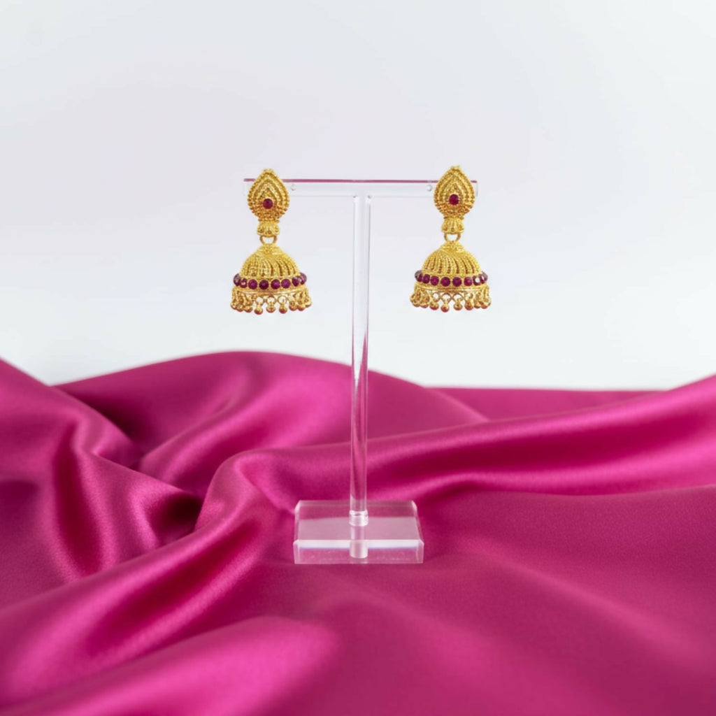 Gold Plated Jhumki Earrings – Lightweight Traditional Design