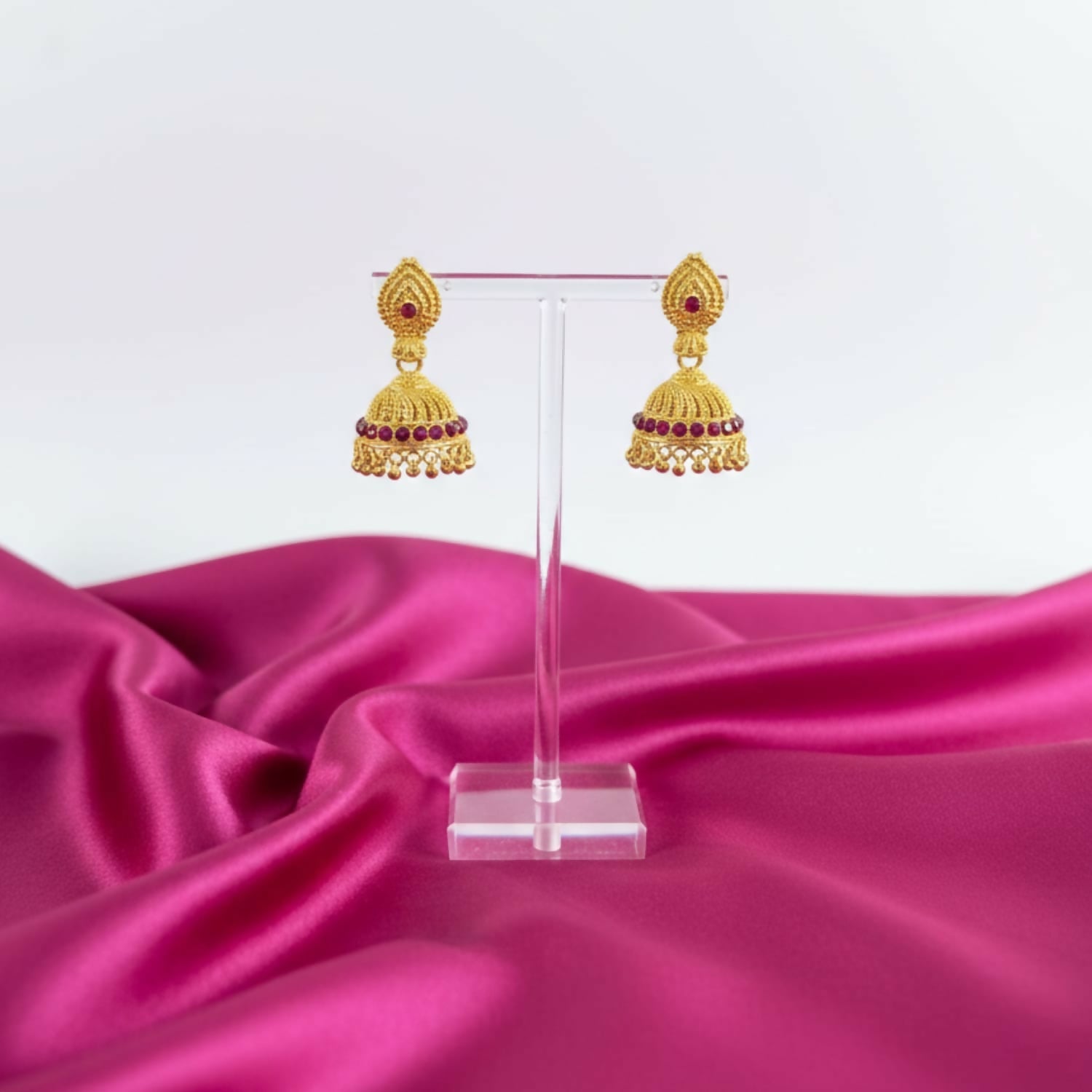 Gold Plated Jhumki Earrings – Lightweight Traditional Design