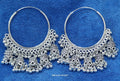 Oxidised Silver Jhumka Earrings – Traditional Bali Design