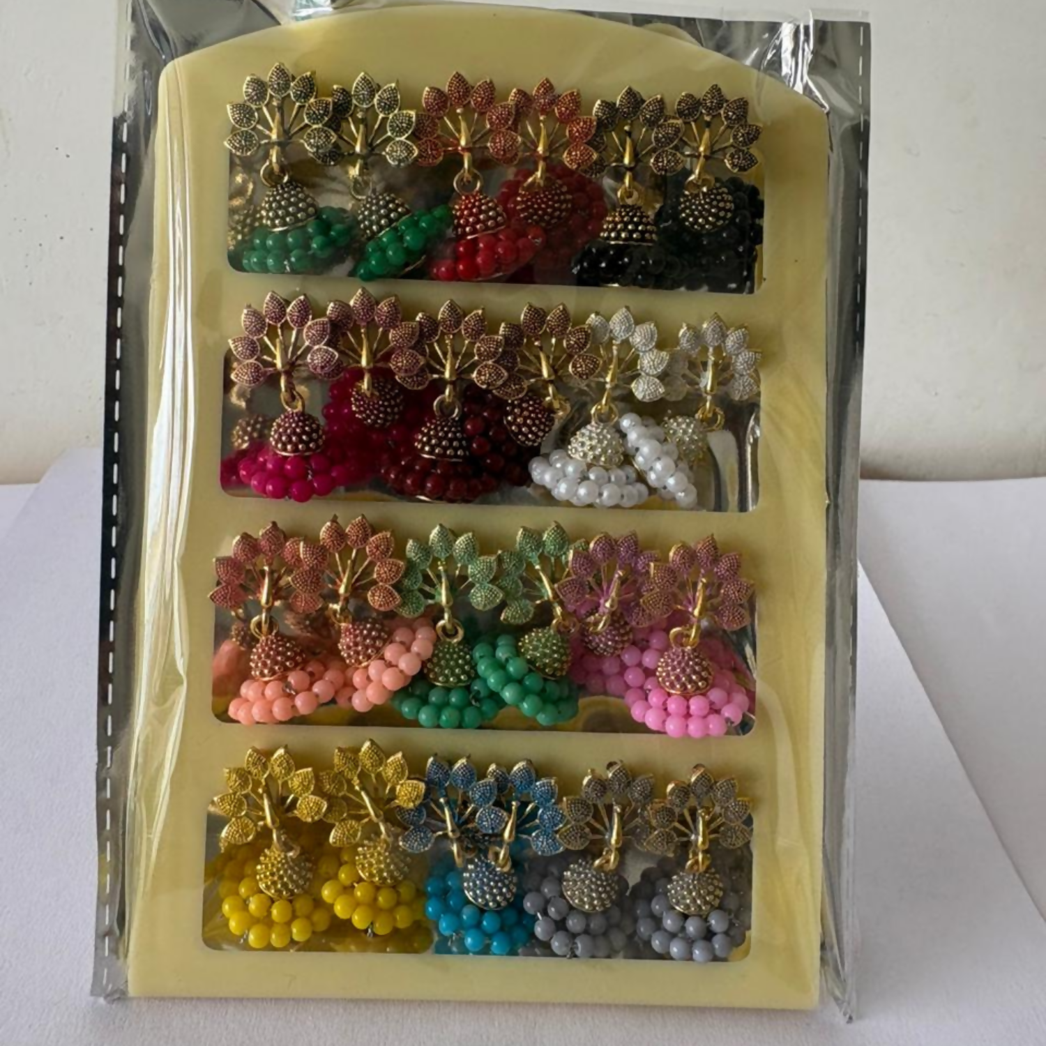 Oxidized Jhumka Earrings – Small Vibrant Combo for Women & Girls