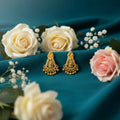 Golden Jhumka Earrings – Elegant Traditional Indian Jewellery