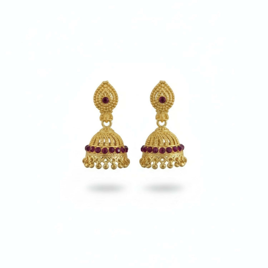 Gold Plated Jhumki Earrings – Lightweight Traditional Design