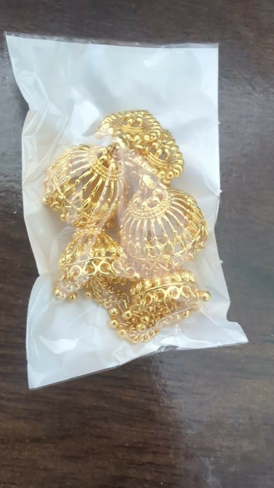 Gold Plated Jhumka Earrings – Traditional Lightweight Elegance