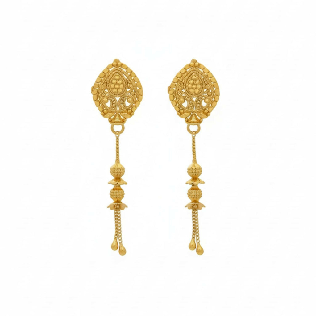 Gold-Plated Jhumka Earrings – Lightweight Traditional Enamel Jewelry