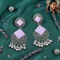 Oxidized Silver Plated Dangle Earrings – Traditional Indian Charm