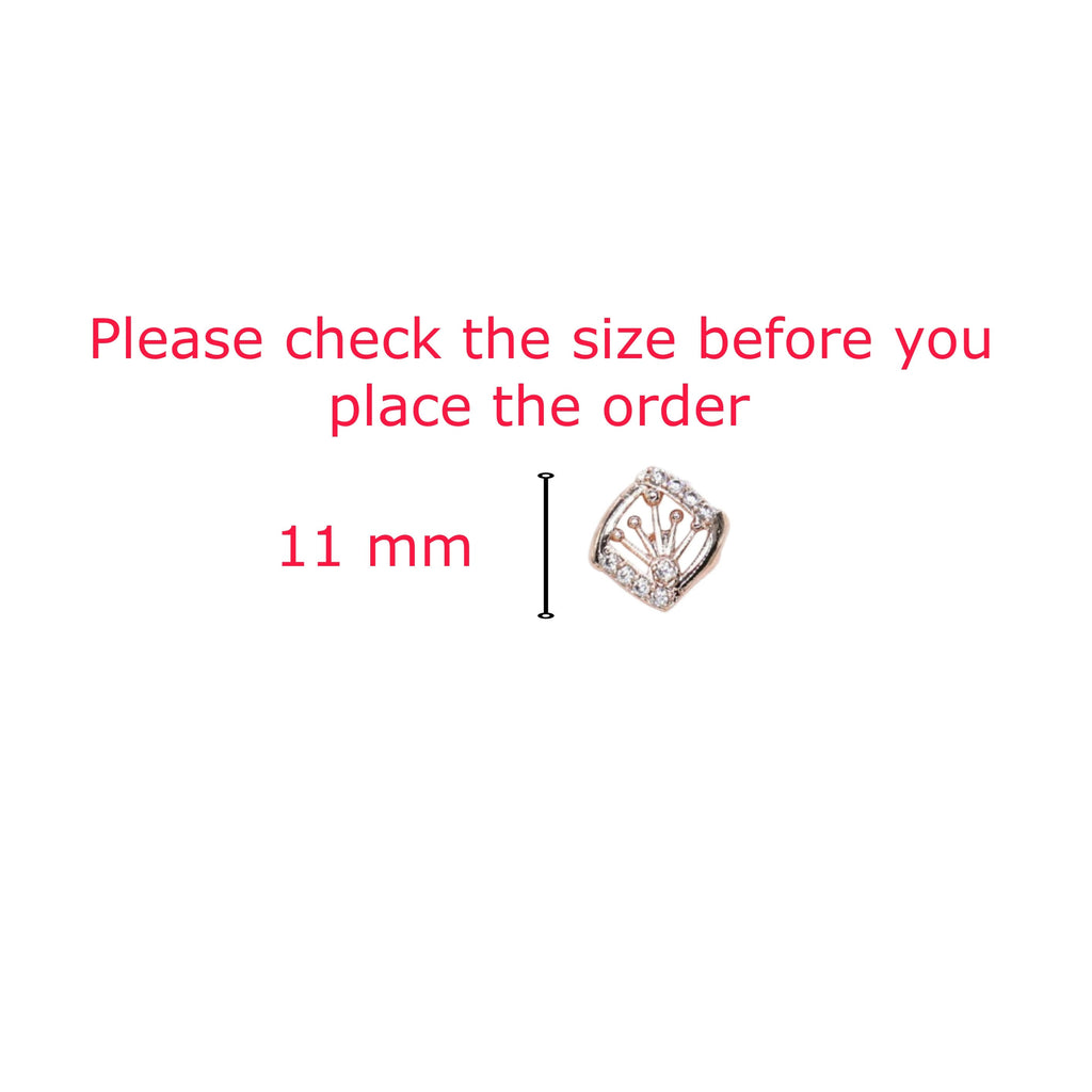 Rose Gold Crown Stud Earrings – Elegant Daily Wear Jewelry