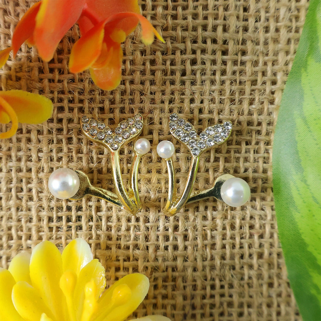 Mermaid Tail Pearl Stud Earrings – Elegant Korean Style Jewelry