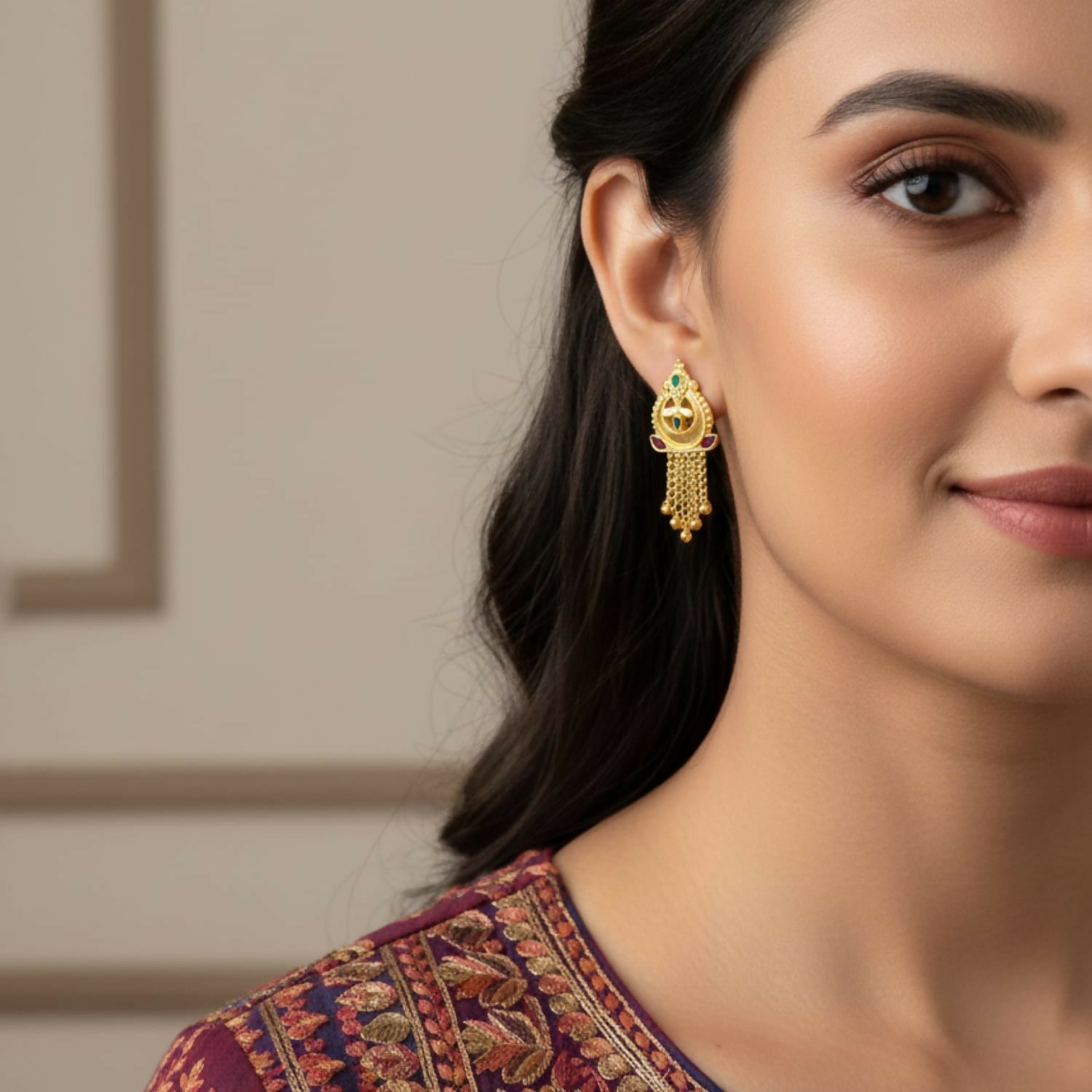 Gold Plated Jhumka Earrings – Elegant Traditional Jewellery for Women